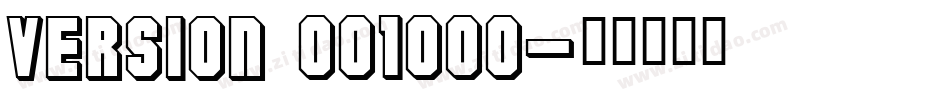 Version 001000字体转换